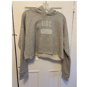 Women's USC Cropped Hooded Sweatshirt by Nike, Medium, Gray